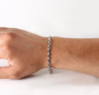 Handmade sterling silver mens bracelet