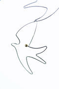 Handcrafted Sterling Silver Bird Earrings with Pearls – Minimalist Dangle Jewelry