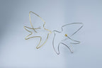 Minimalist bird dangle earrings in silver