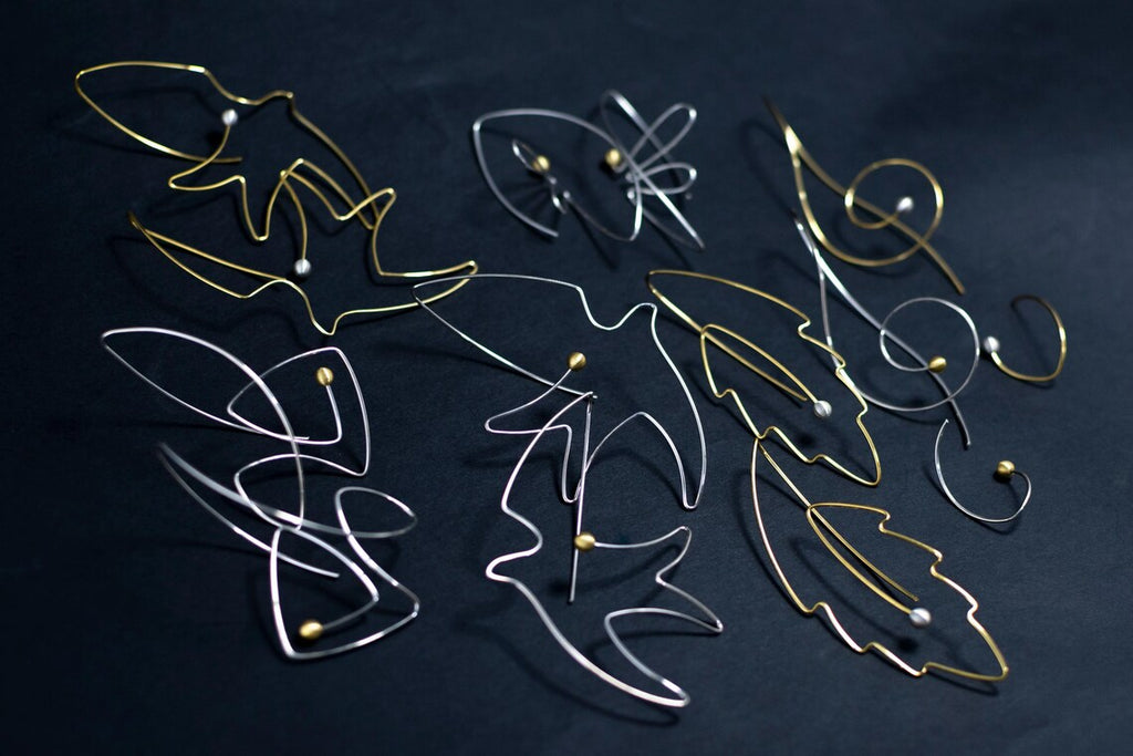 Handcrafted Sterling Silver Fish Earrings with Pearls – Minimalist Statement Jewelry