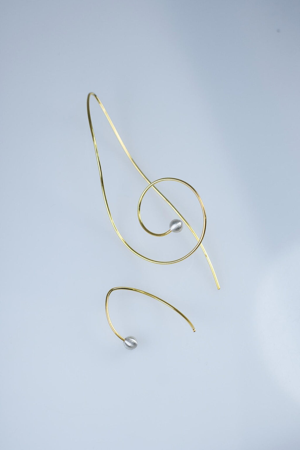 Handcrafted Sterling Silver Music Note Pearl Earrings – Treble & Bass Clef Design
