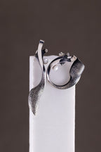 Sculptural Pearl Silver Earrings product image 11