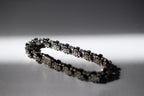 Cross link silver chain bracelet