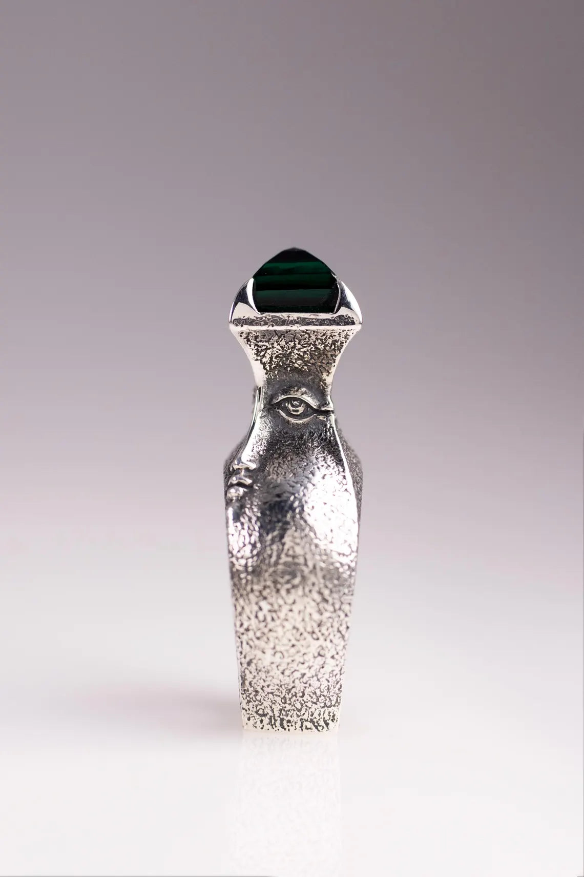Handmade artistic silver ring for men and women
