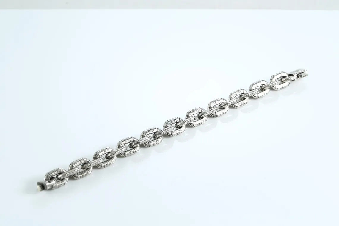 Unisex sterling silver bracelet