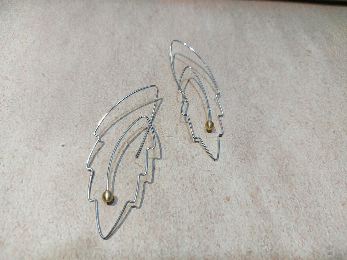 Leaf & Pearl Silver Earrings product image 10