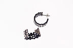 Handcrafted Textured Sterling Silver Jewelry Set – Hoop Earrings & Statement Ring