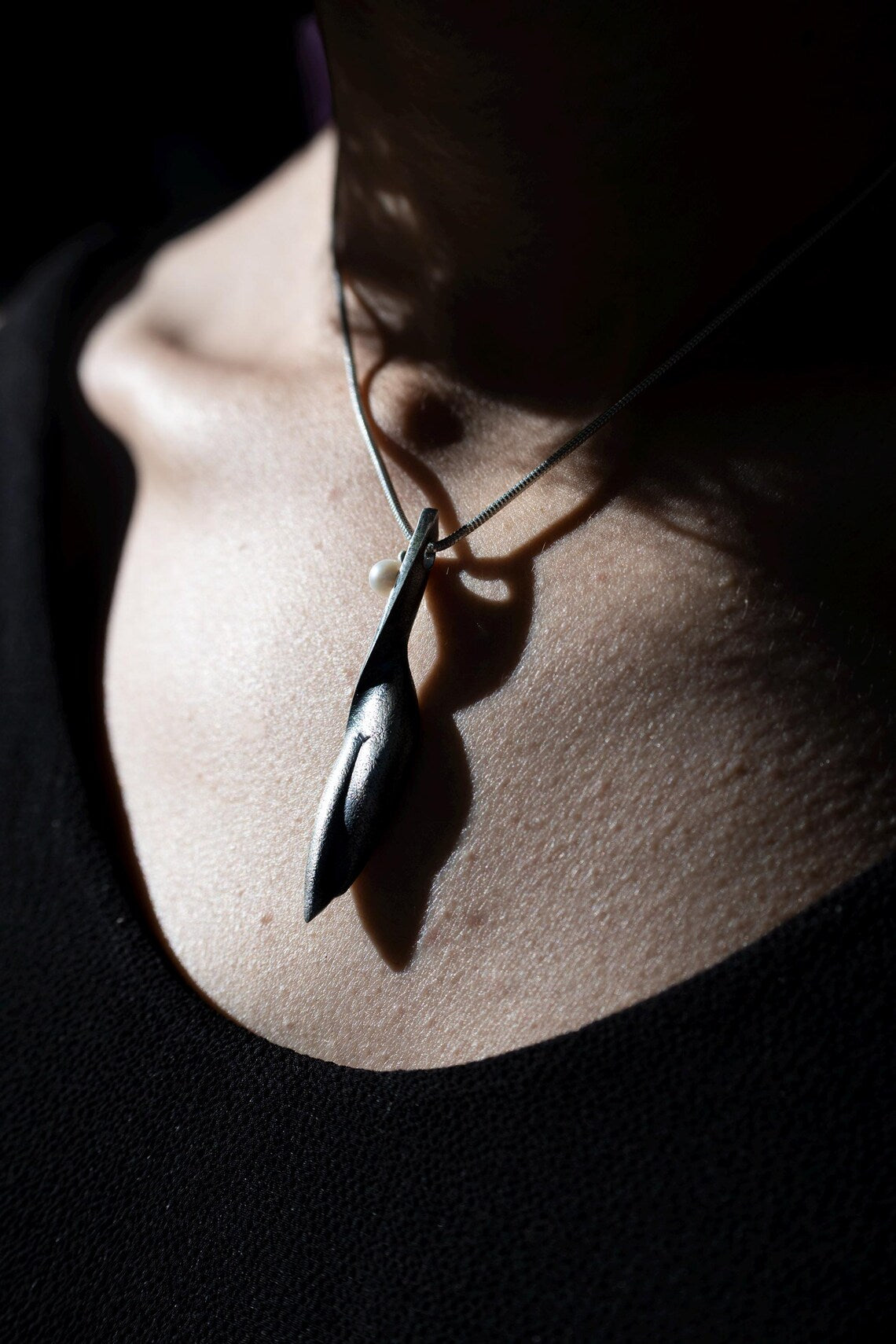 Sculptural Pearl Silver Earrings product image 13
