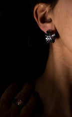 Handcrafted Textured Sterling Silver Jewelry Set – Hoop Earrings & Statement Ring