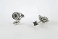 Handmade sterling silver ram head cufflinks