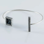 Rainbow Carborundum open bangle