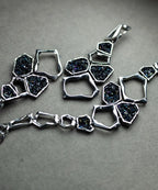 Modern silver Earth Element jewelry set