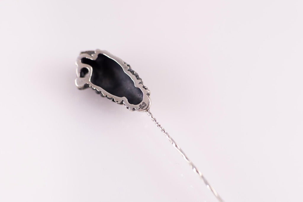 Sterling Silver Lion Head Stick Brooches