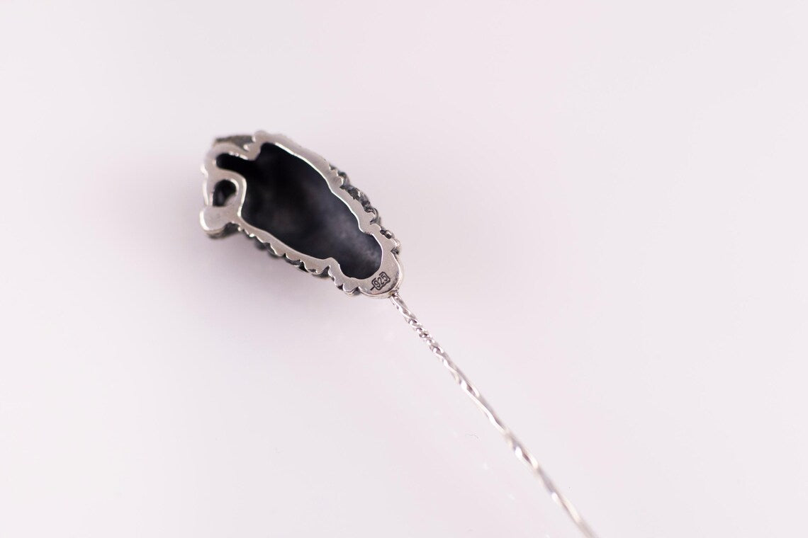 Lion Head Silver Stick Brooch product image 7