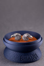Eagle Head Silver Cufflinks 