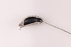 Eagle sterling silver lapel brooch detail