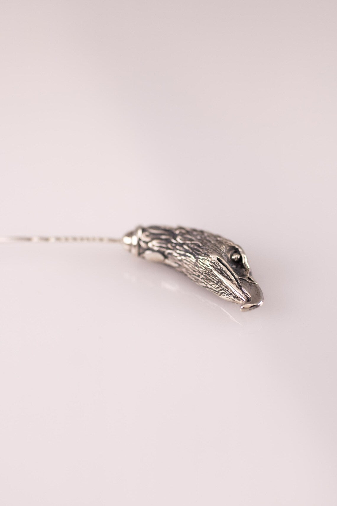 Eagle in flight silver lapel accessory