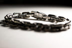 Artisan anchor chain necklace close-up