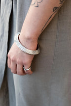 Triangle link sterling silver bracelet