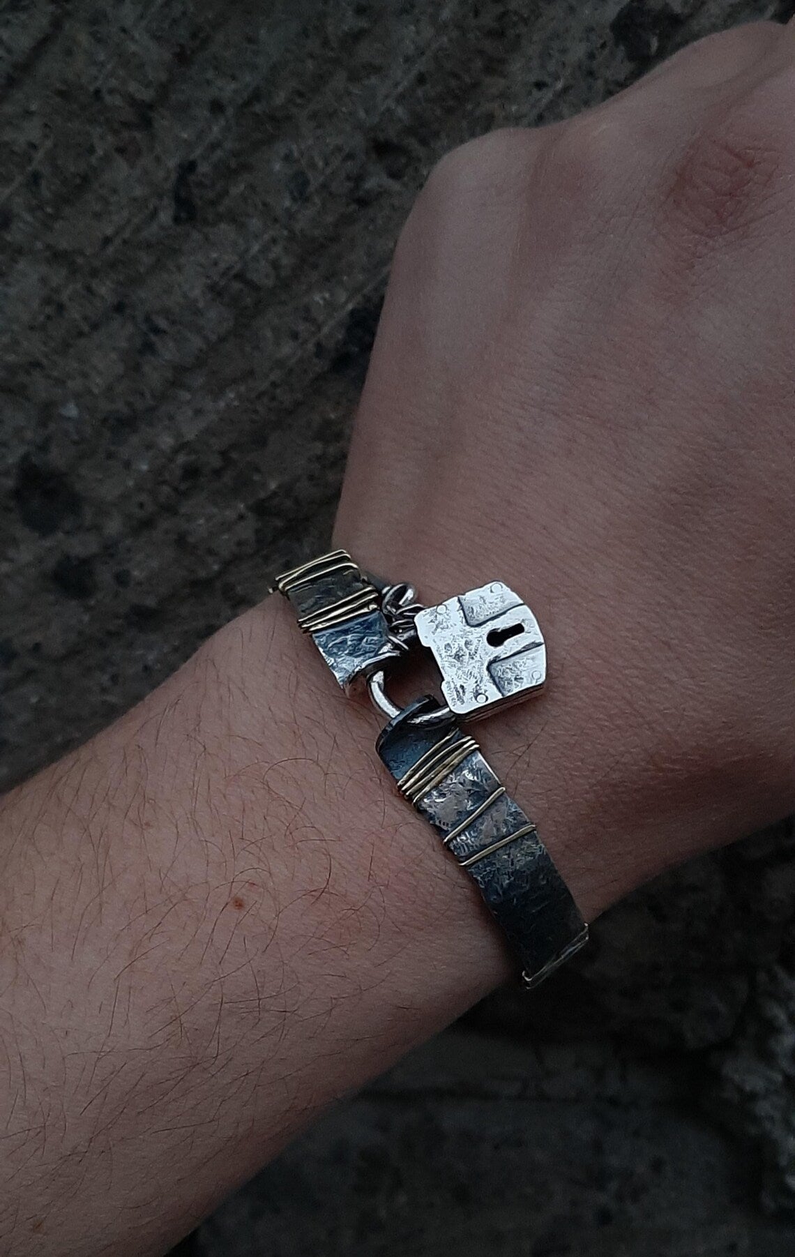Lock & Key Silver Bracelet product image 4