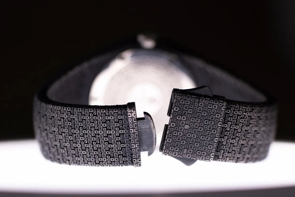 Handcrafted 925 Sterling Silver Cuff Watch – Wide Textured Unisex Statement Timepiece