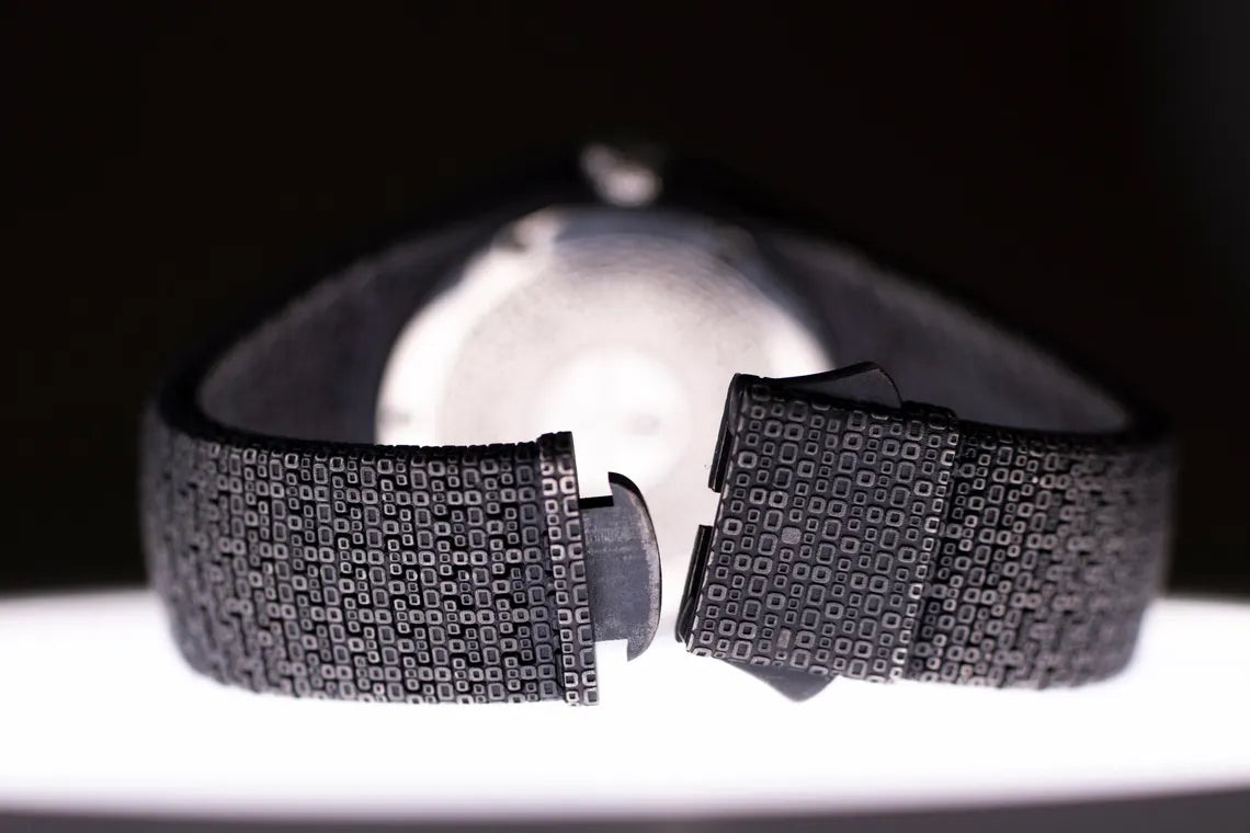 Textured Silver Cuff Watch