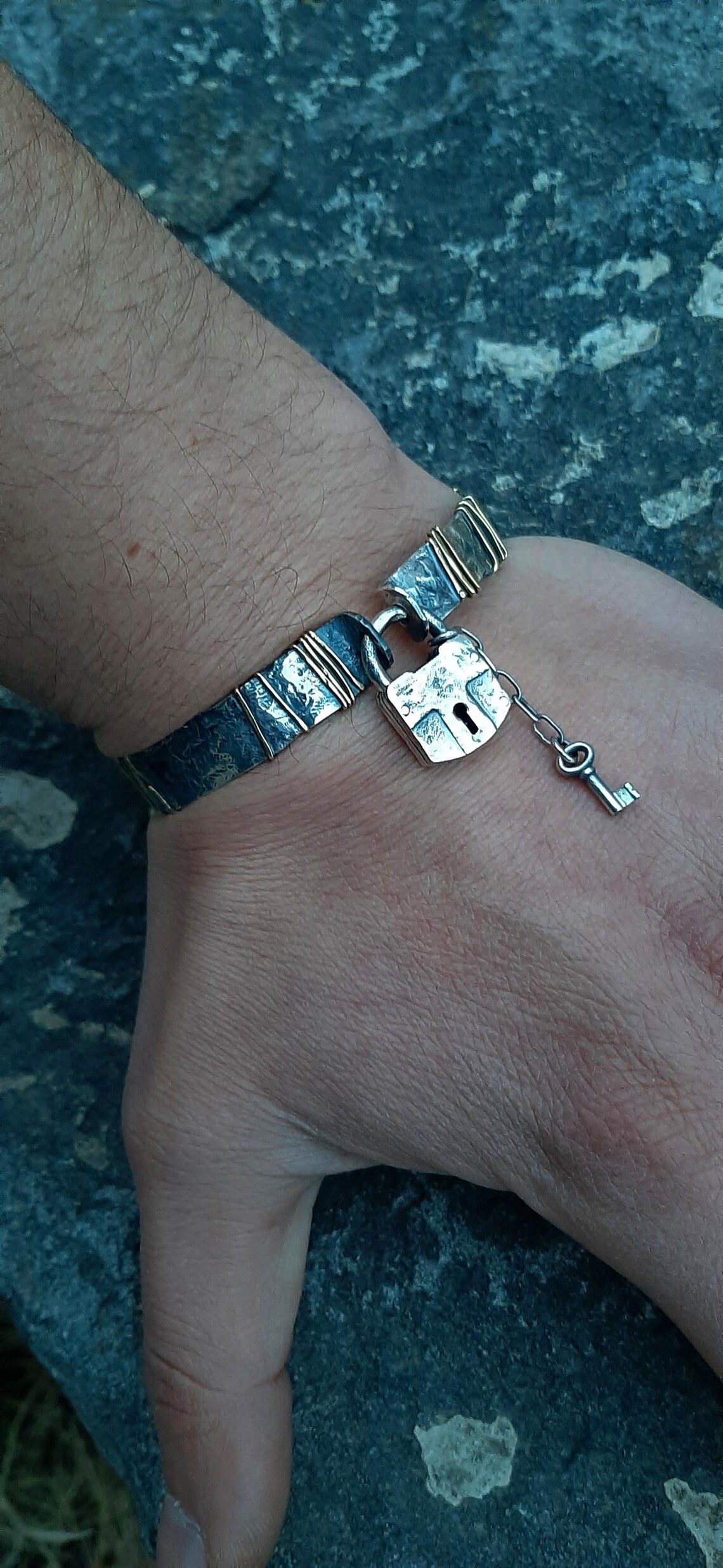 Lock & Key Silver Bracelet product image 5