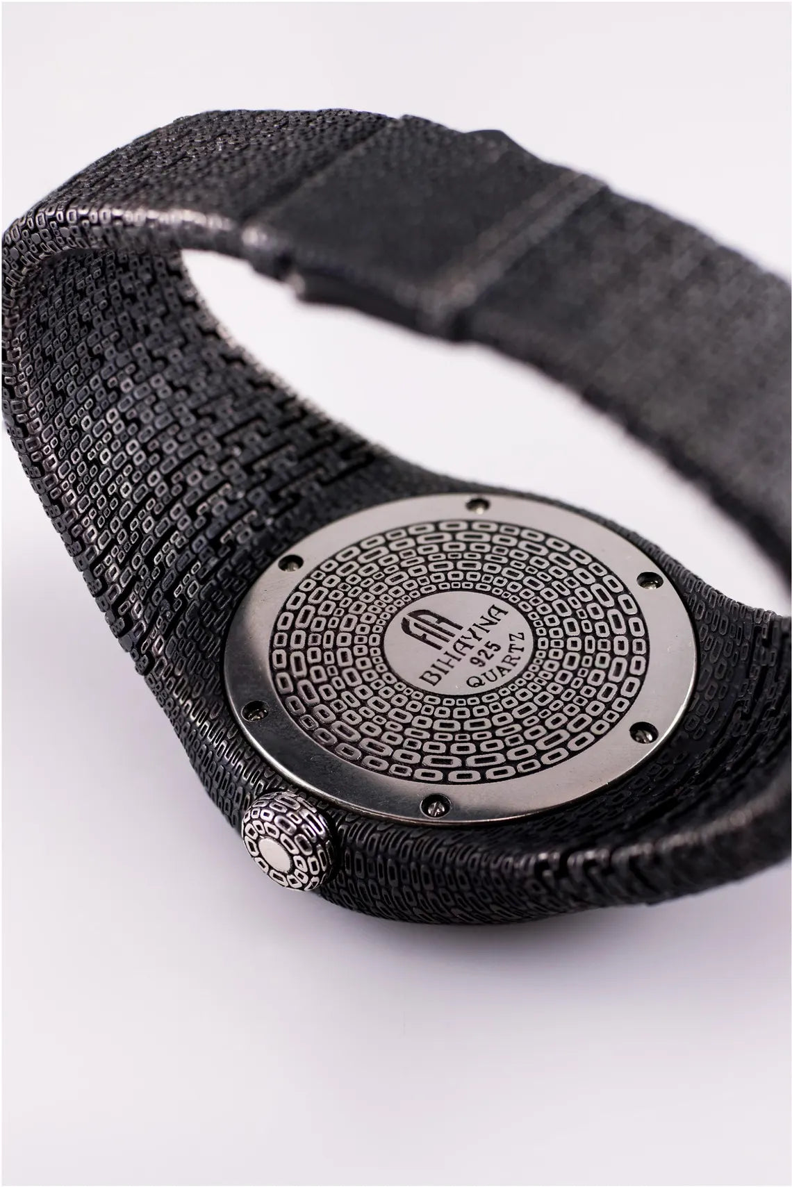 Textured Silver Cuff Watch