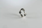 Sterling silver bamboo ring for women