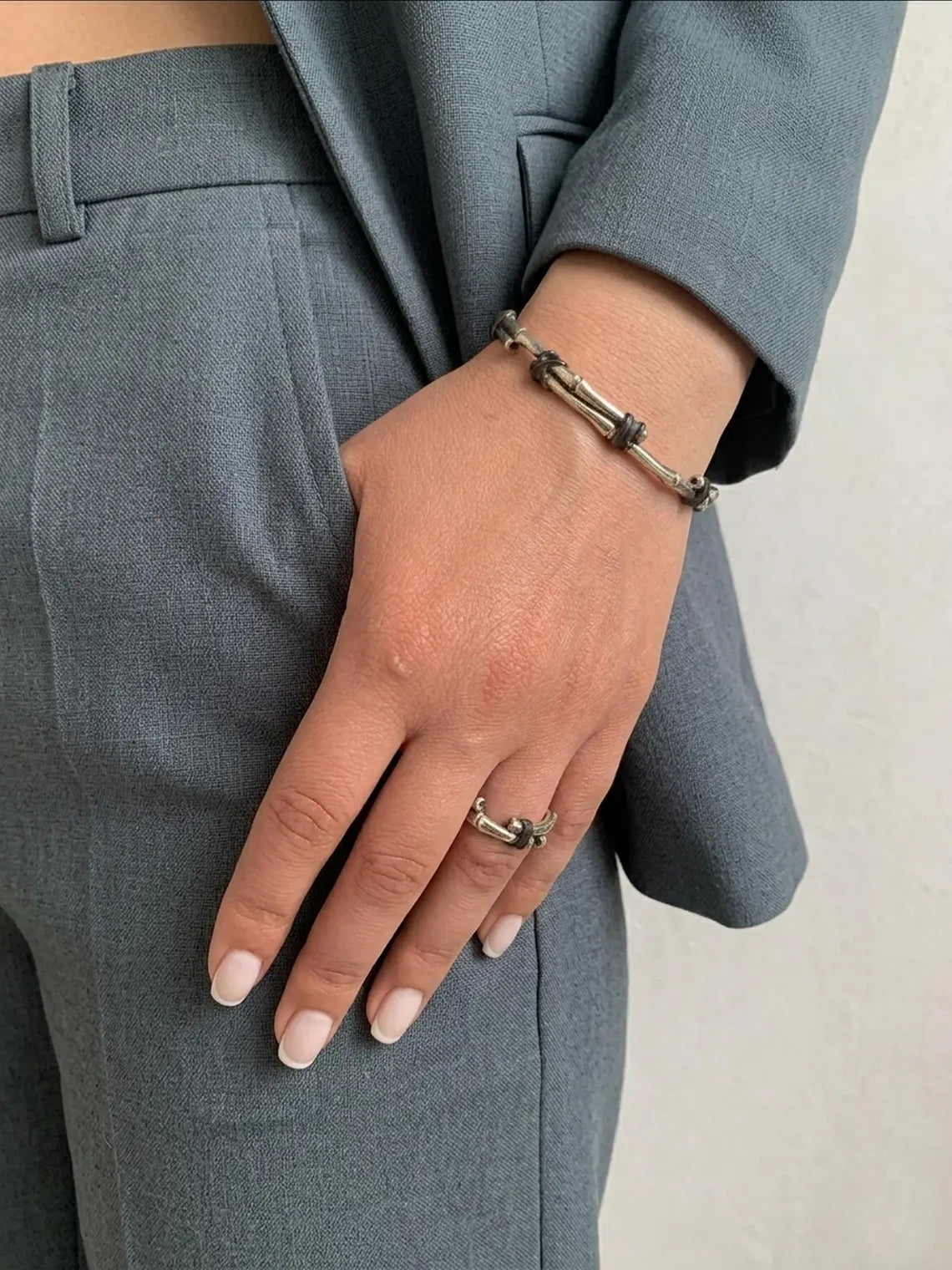 Handmade botanical silver jewelry