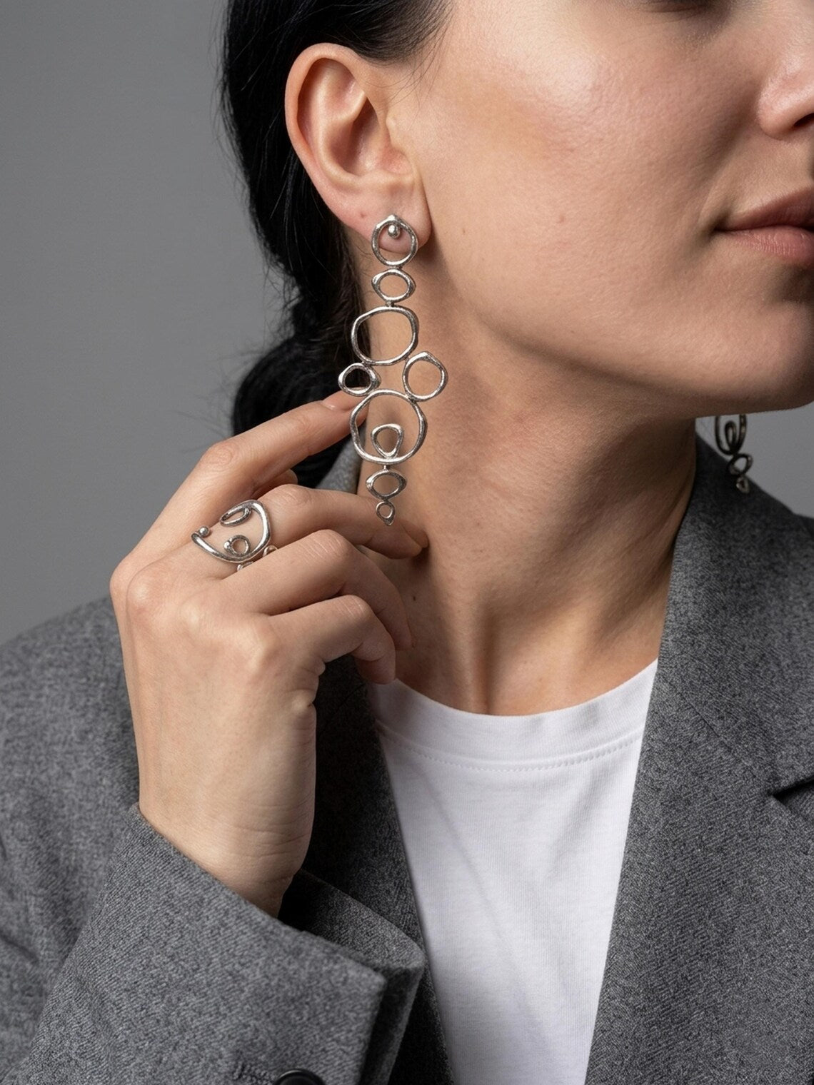 Modern Air Element artisan jewelry set
