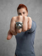 Leopard head jewelry handcrafted in sterling silver