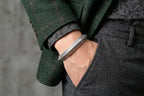 Geometric silver chain bracelet