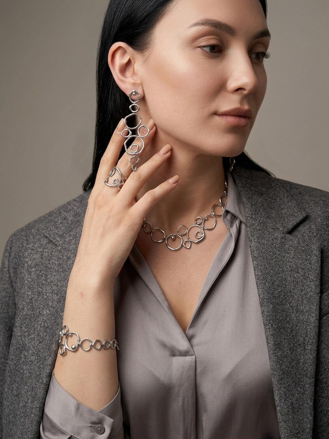Handmade Air Element jewelry in 925 silver