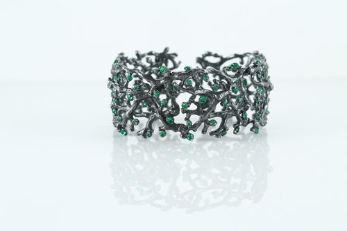Nature inspired silver bracelet