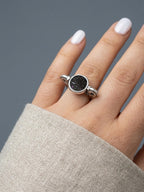 Handmade equestrian statement ring in 925 silver