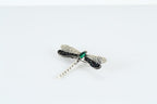 Dragonfly brooch with natural green cat's eye