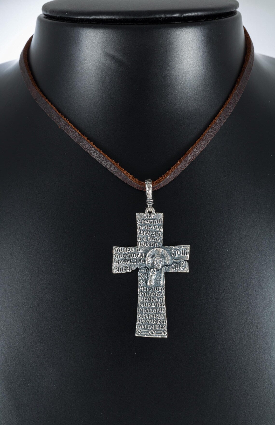 Jesus cross Armenian script jewelry