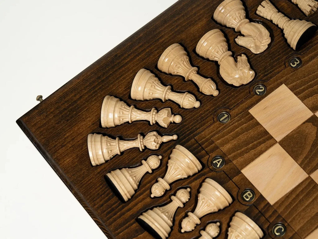 Carved legs of the Tree of Life chess table