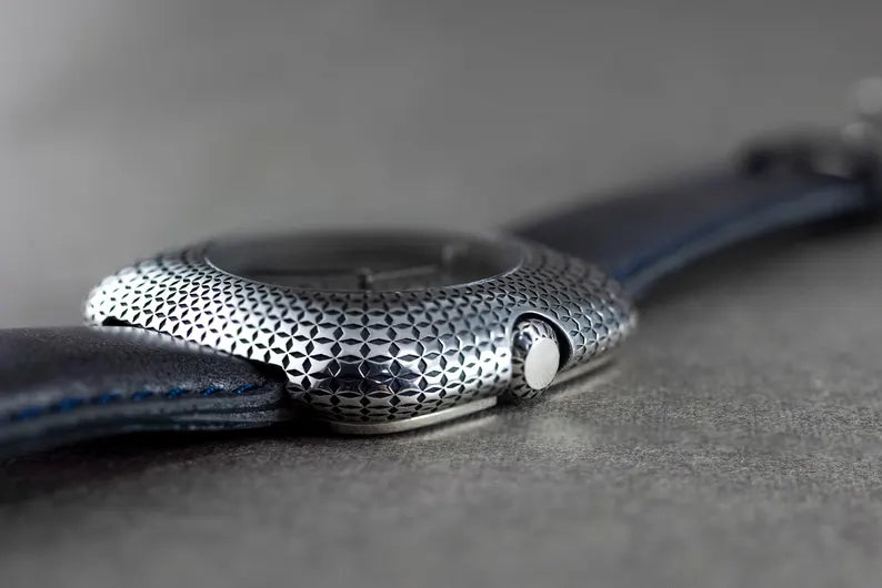 Handcrafted 925 Sterling Silver Unisex Wrist Watch with Sapphire Crystal