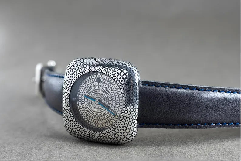 Handcrafted 925 Sterling Silver Unisex Wrist Watch with Sapphire Crystal