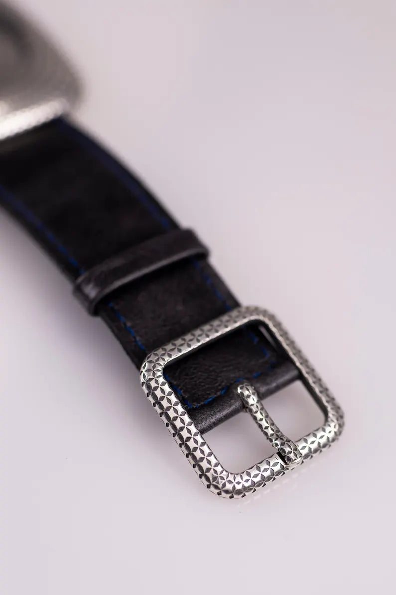 Handcrafted 925 Sterling Silver Unisex Wrist Watch with Sapphire Crystal