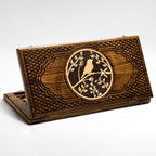 Armenian backgammon set with tree and bird design