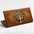 Armenian backgammon set with tree design and personalized engraving option