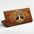 Luxury Armenian backgammon board with intricate tree carving
