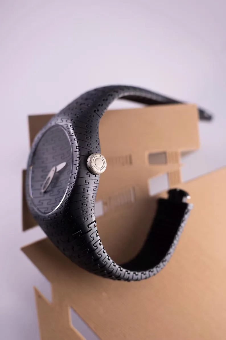 Matte Black Silver Men's Watch product image 3