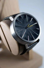 Minimalist Black Dial Silver Watch