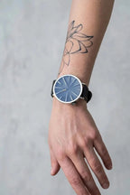 Minimalist Black Dial Silver Watch