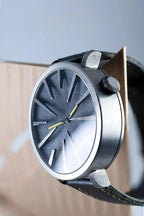 Minimalist Black Dial Silver Watch