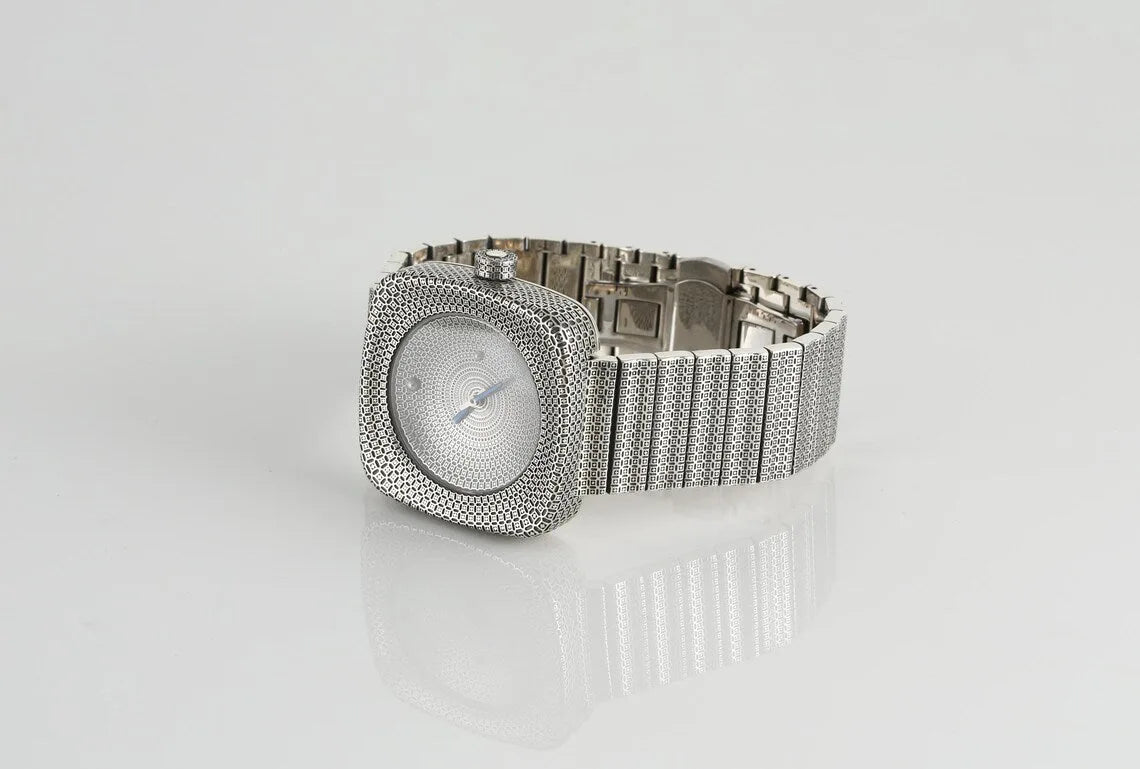 Square Blue Enamel Silver Watch product image 4